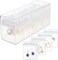Acrylic Jewelry Box Organizer – Clear Jewelry Storage Case with 20 Portable Anti-Tarnish Pouches – Travel Jewelry Case for Earrings, Rings, Necklaces – Gifts for Women & Girls
